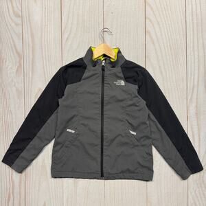 The North Face Boys Polartec Fleece Lined Jacket Size M (10/12) Gray&Black